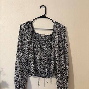 Sienna Sky Black and White Floral Blouse